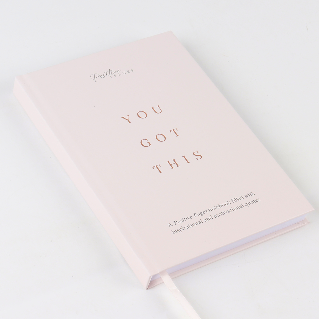 'You Got This' Positivity Notebook - Luxury Journal with Motivational and Inspirational Quotes (with optional pen)