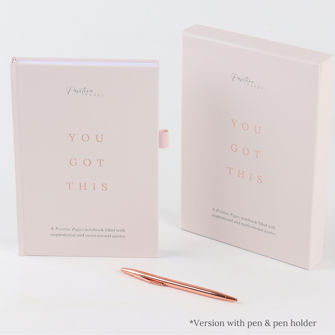 Positive Pages® Notebook with Pen  - Positivity Journal with Motivational Quotes
