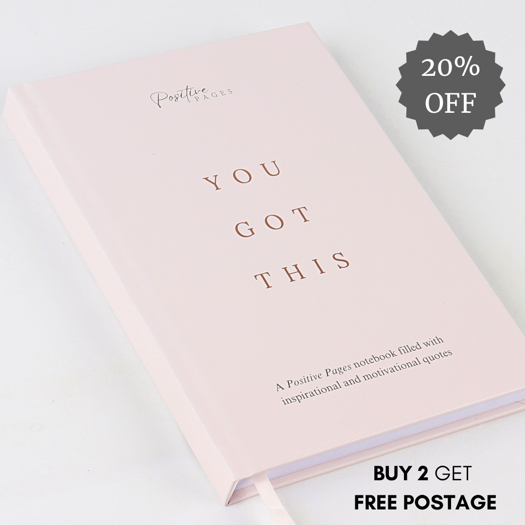 'You Got This' Positivity Notebook  - Luxury Journal with Motivational and Inspirational Quotes (with optional pen)